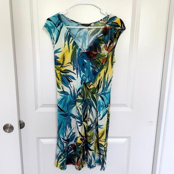 Jams World 50 Years Floral Leaf Print Shift Dress Small - Picture 1 of 4